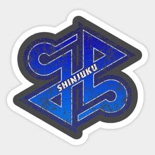 Shinjuku Ward of Tokyo Japanese Symbol Distressed Sticker